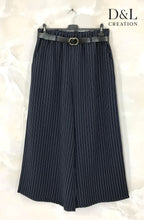 Striped wide-leg pants sizes 38 to 50 i Plus Size