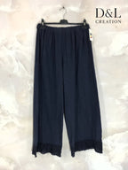 Plus Size Cotton wide legs with lace with t38 rim at T50