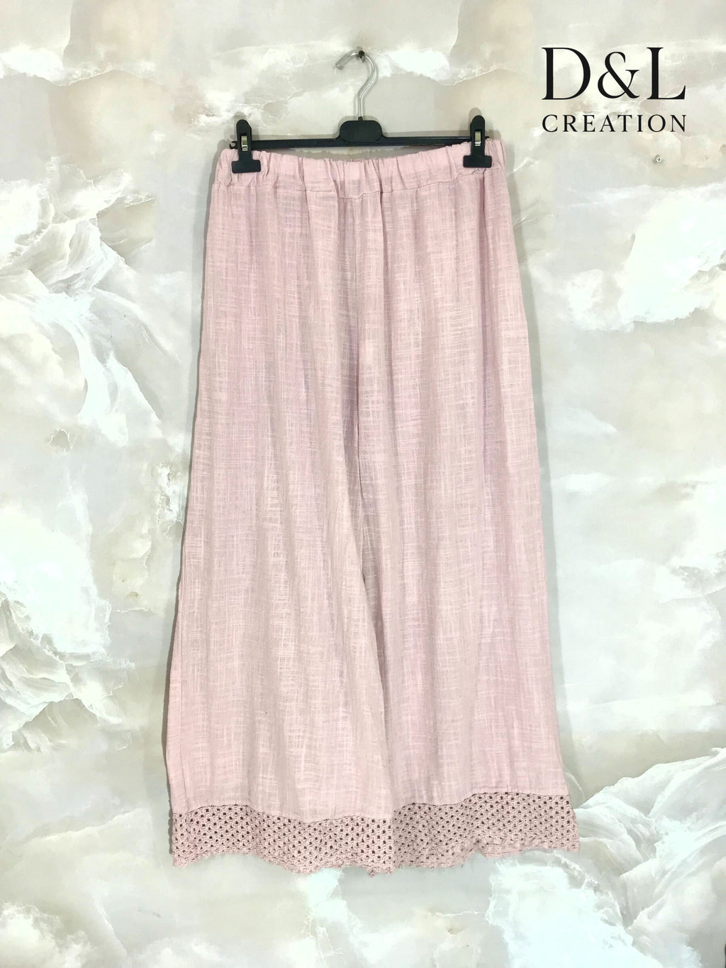 Plus Size Cotton wide legs with lace with t38 rim at T50