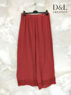 Plus Size Cotton wide legs with lace with t38 rim at T50