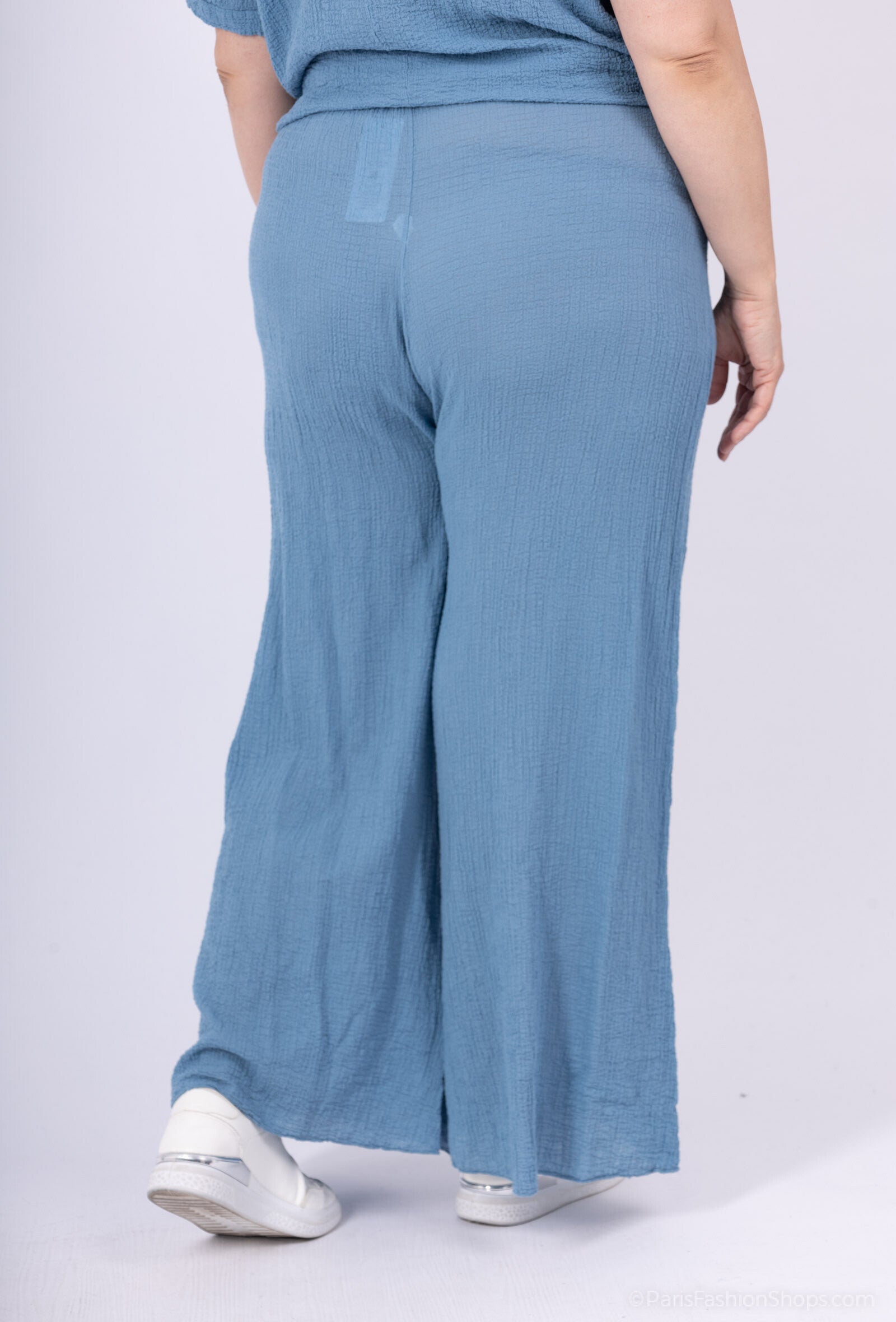 Plus Size Ultra Stretch T40-T50 Leggings i Embossed Cotton