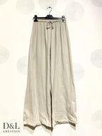 Plus Size Large leg pants in double cotton gauze T38 at T48
