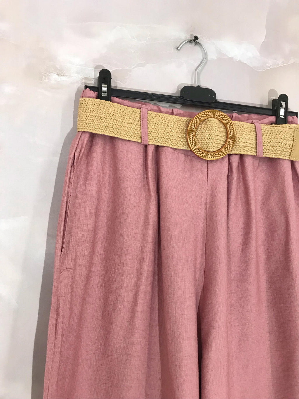 Plus Size Ungled Vida byxor med bälte