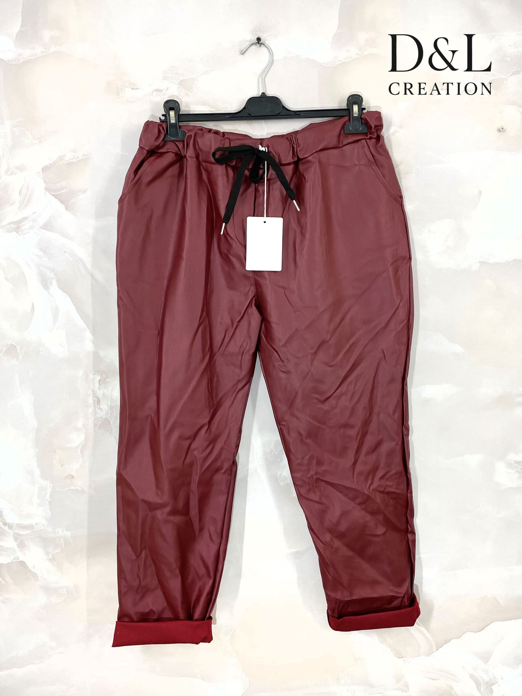 Faux leather pants sizes 38 to 48 i Stora Storlekar