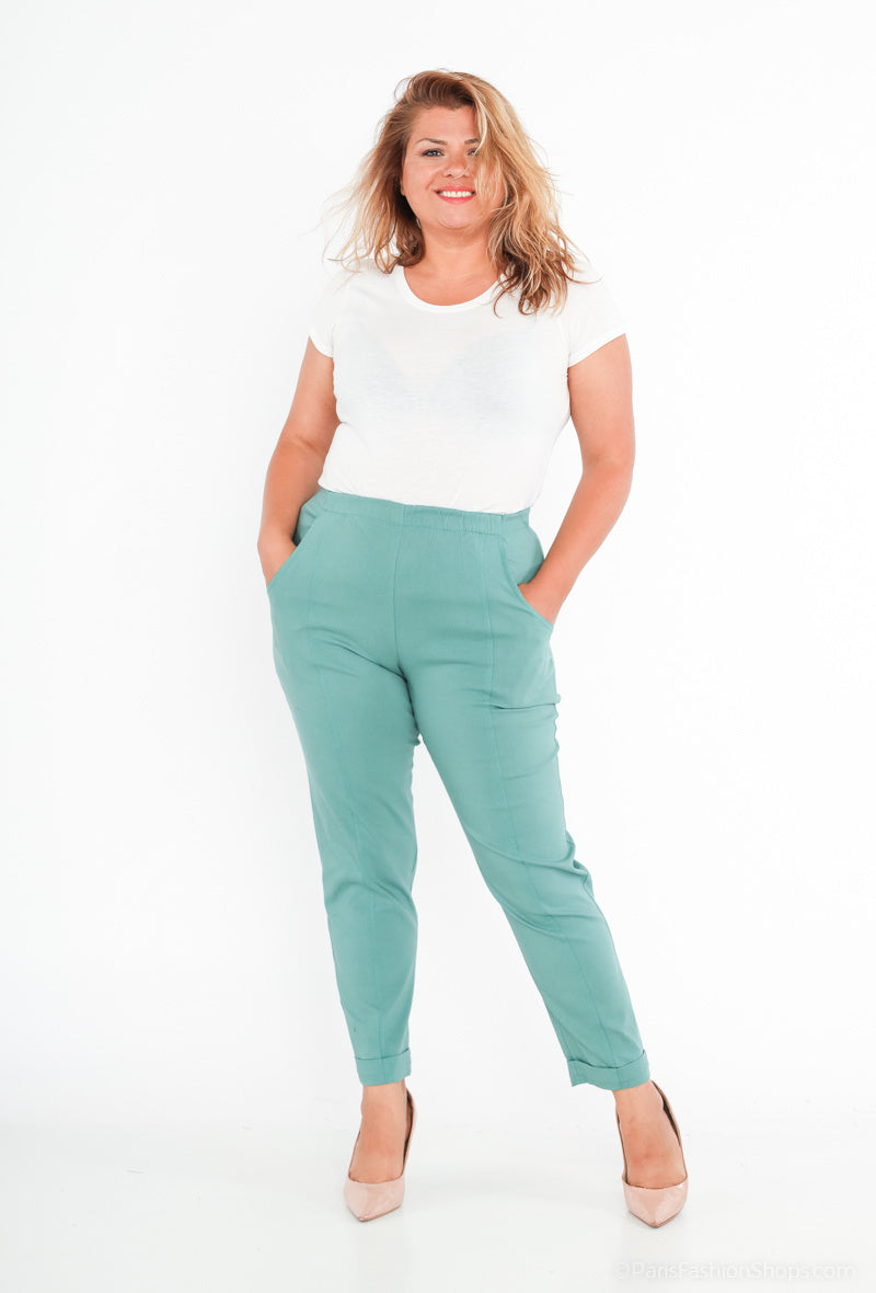 Plus Size Stretchbyxor för Alla Säsonger