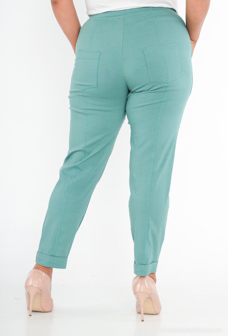 Plus Size Stretchbyxor för Alla Säsonger