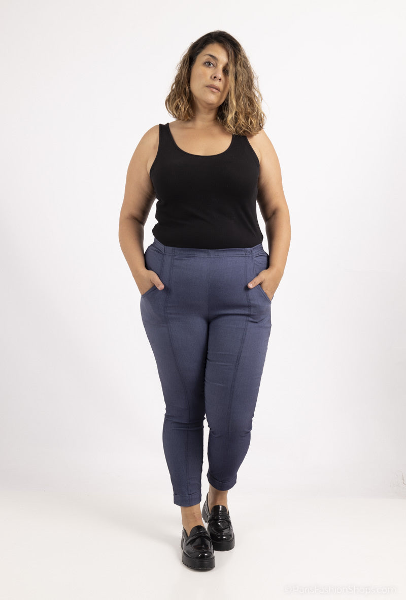 Plus Size Stretchbyxor för Alla Säsonger