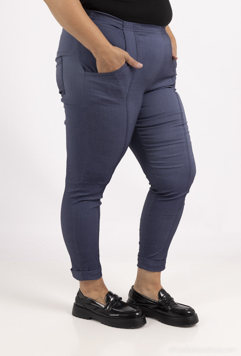 Plus Size Stretchbyxor för Alla Säsonger