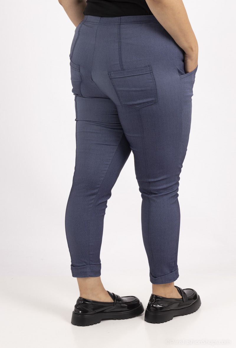 Plus Size Stretchbyxor för Alla Säsonger