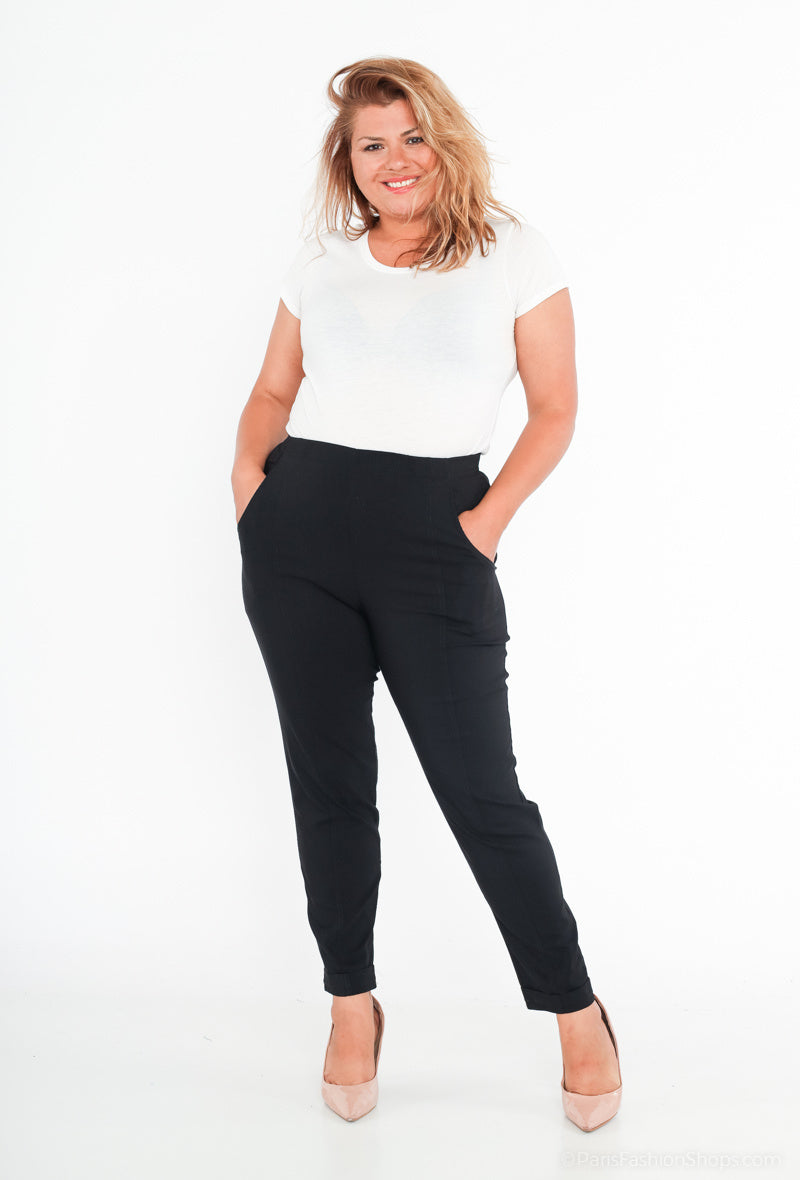Plus Size Stretchbyxor för Alla Säsonger