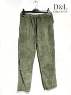 Velvet jogger-style pants sizes 38 to 50 i Stor Storlek