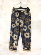 Printed suede pants sizes 38 to 48 i Stor Storlek