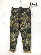 Printed suede pants sizes 38 to 48 i Stor Storlek