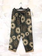 Printed suede pants sizes 38 to 48 i Stor Storlek