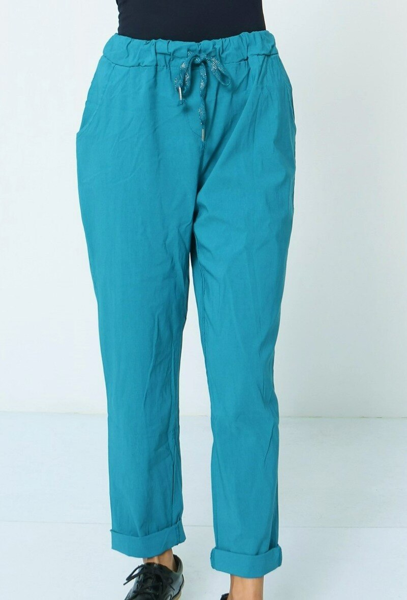 Super stretchy elastic waist pants i Stor Storlek