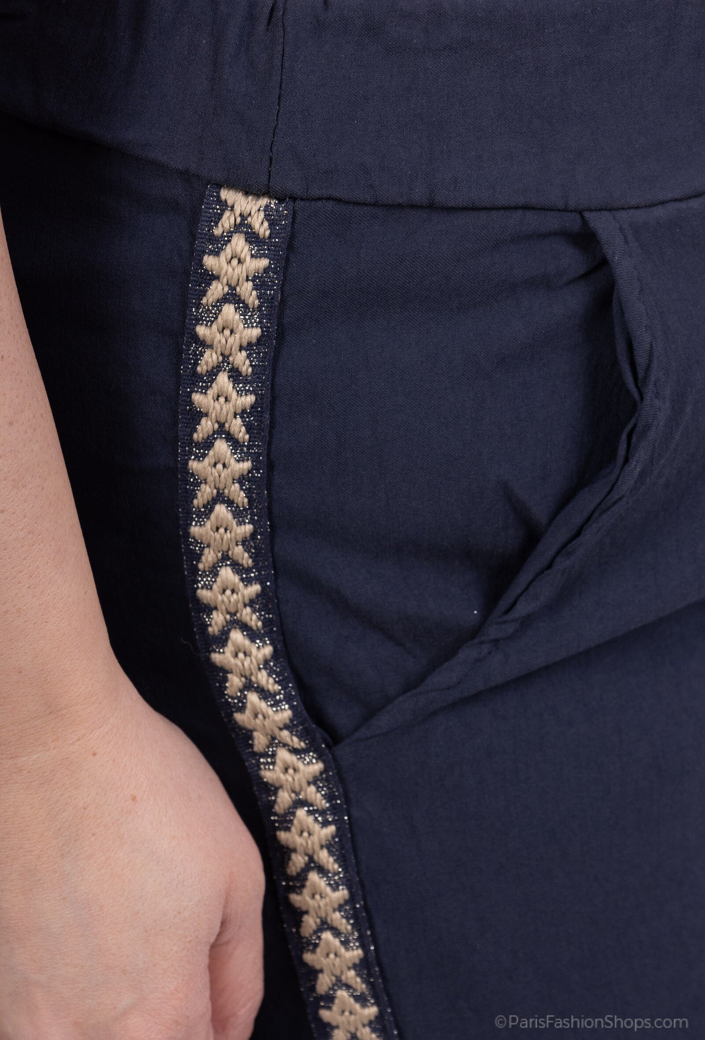 Plus Size Wide Leg Lycra Pants med Elastisk Midja