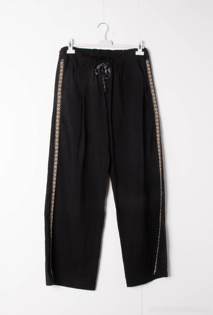 Plus Size Wide leg lycra pants with elastic waistband
