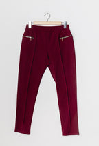 Plus Size Enkla Byxor med Dragkedjor