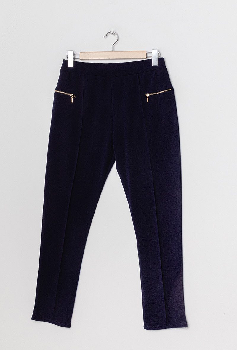 Plus Size Plain trousers with zips