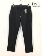 Solid suede pants with pockets