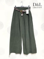 Wide-leg cotton velvet pants sizes 40 to 50 Stora Storlekar