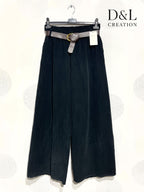 Wide-leg cotton velvet pants sizes 40 to 50 Stora Storlekar