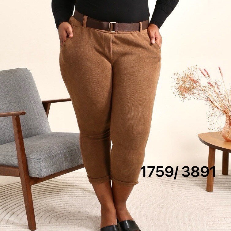 Corduroy trousers i Stor Storlek