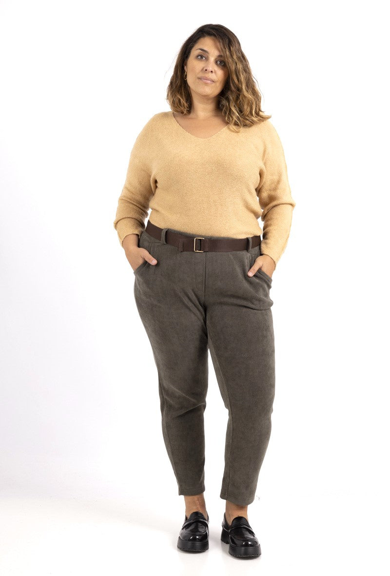 Corduroy trousers i Stor Storlek