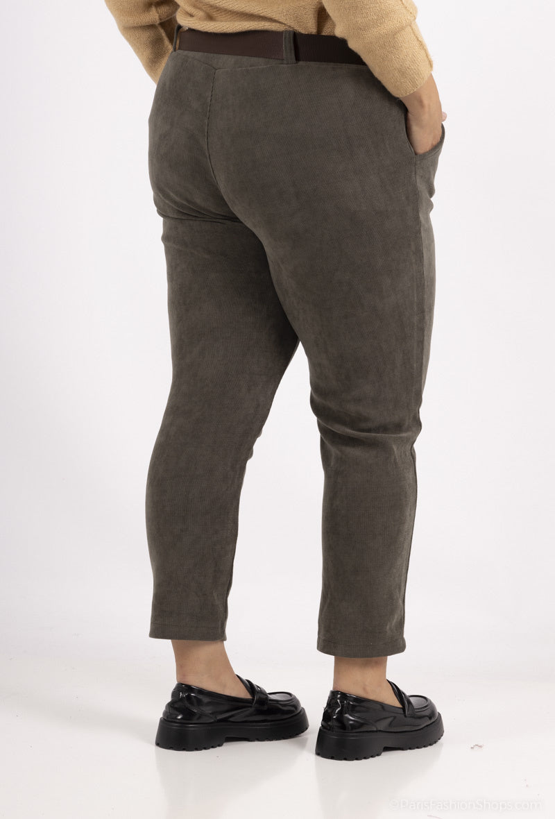 Corduroy trousers i Stor Storlek