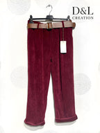 Mjuka stretchvelourbyxor med smala ben i storlek 38 till 48