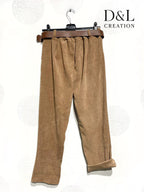 Mjuka stretchvelourbyxor med smala ben i storlek 38 till 48