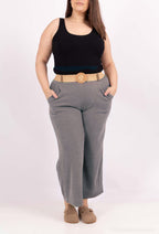 Wide-leg velvet trousers sizes 10 to 18 i Plus Size