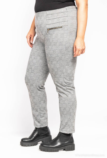 Plus Size Rutiga Byxor