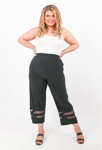 Plus Size Flödande Byxor med Tyll
