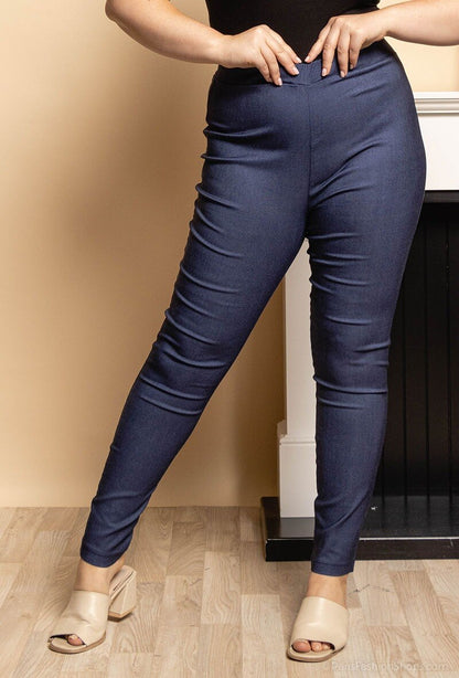 Plus Size Pants med elastisk midja