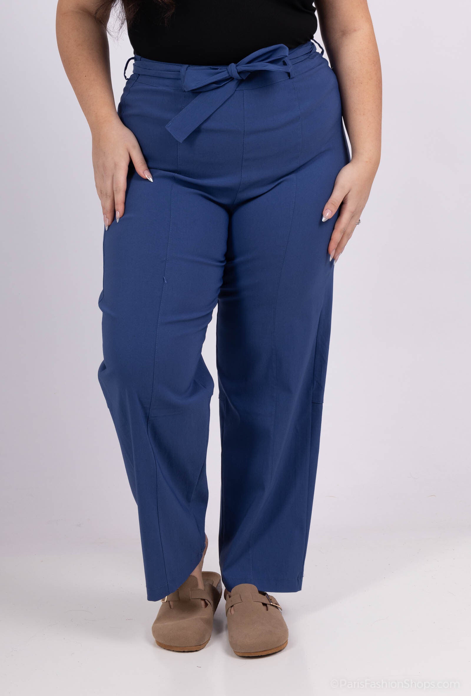 Plus Size Pants med Två Bakfickor