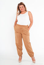 Plus Size Suede Byxor
