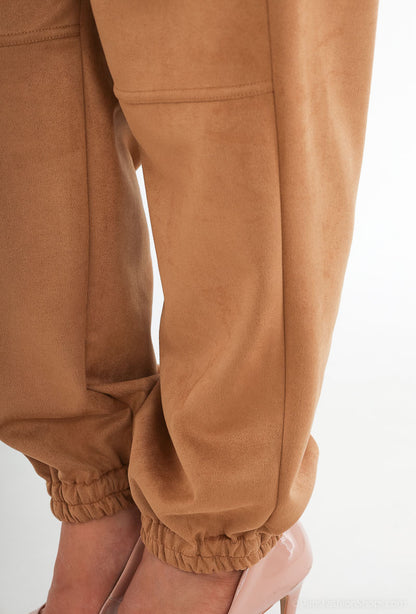 Plus Size Suede Pants för Stiliga Kvinnor