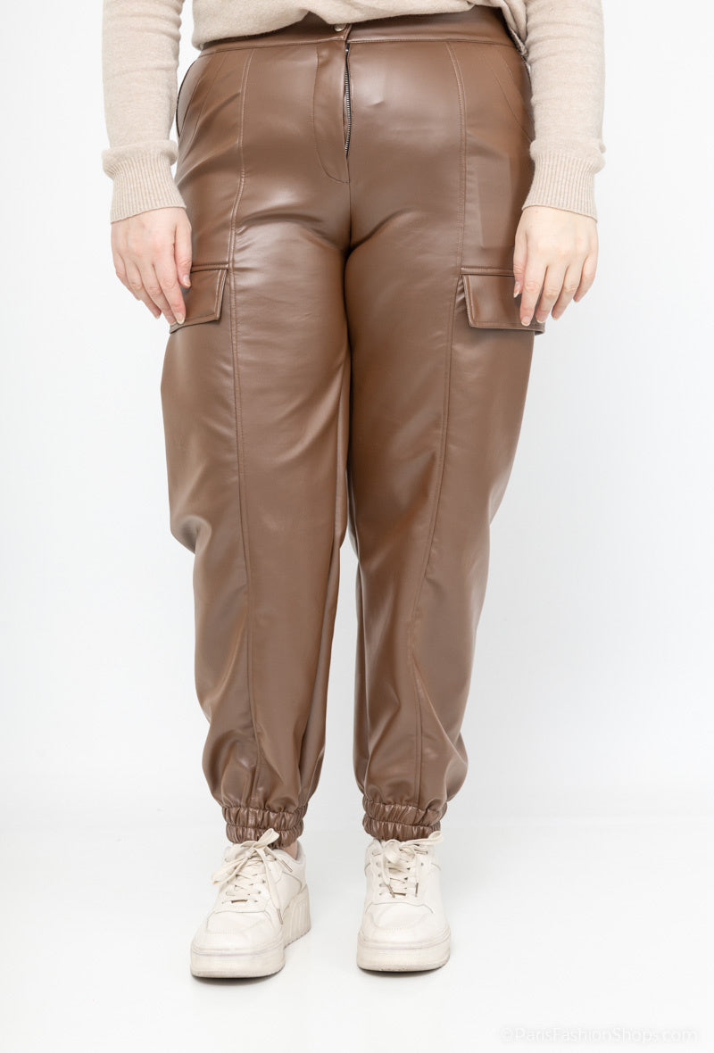 Plus Size Faux leather pants