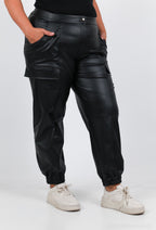 Plus Size Faux Leather Pants