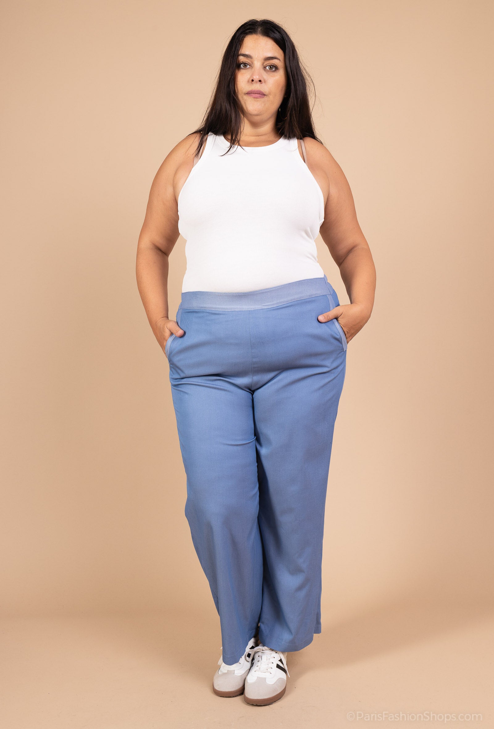 Plus Size Bekväma och Stiliga Byxor
