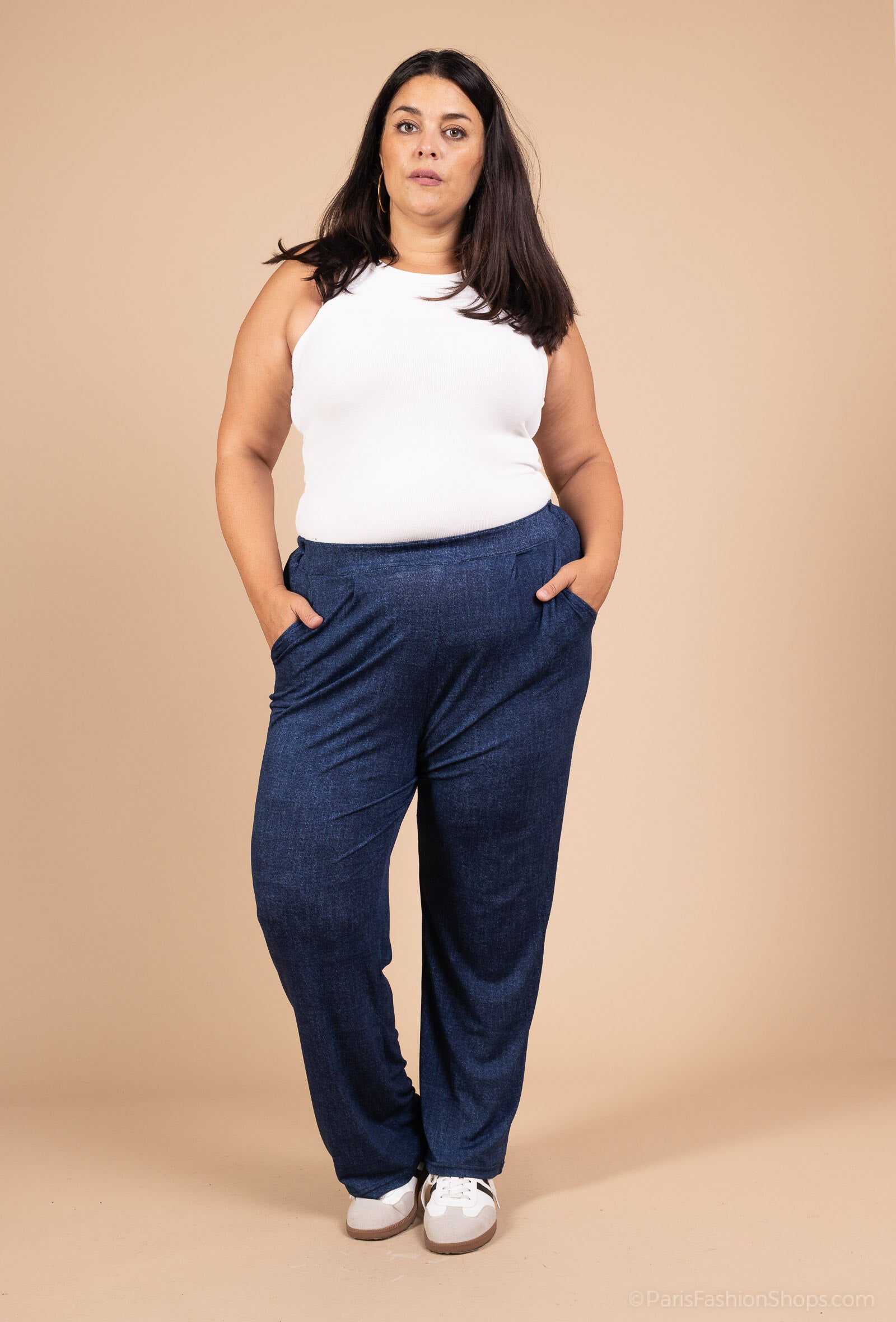 Plus Size Flowy Elastic Pants