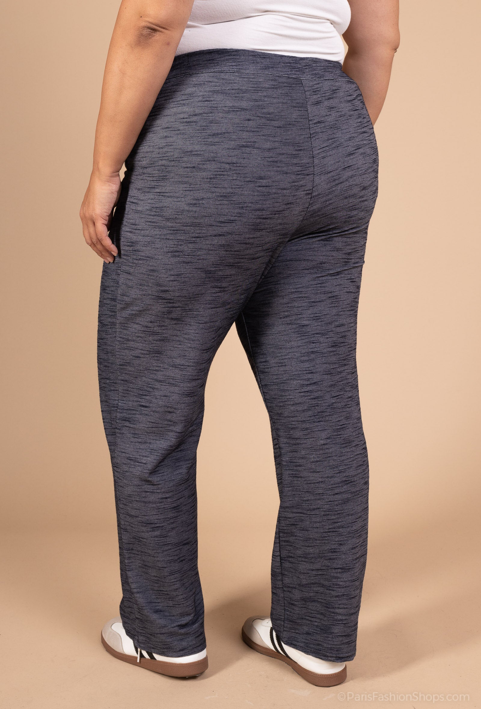 Flödig Elastisk Byxa i Plus Size