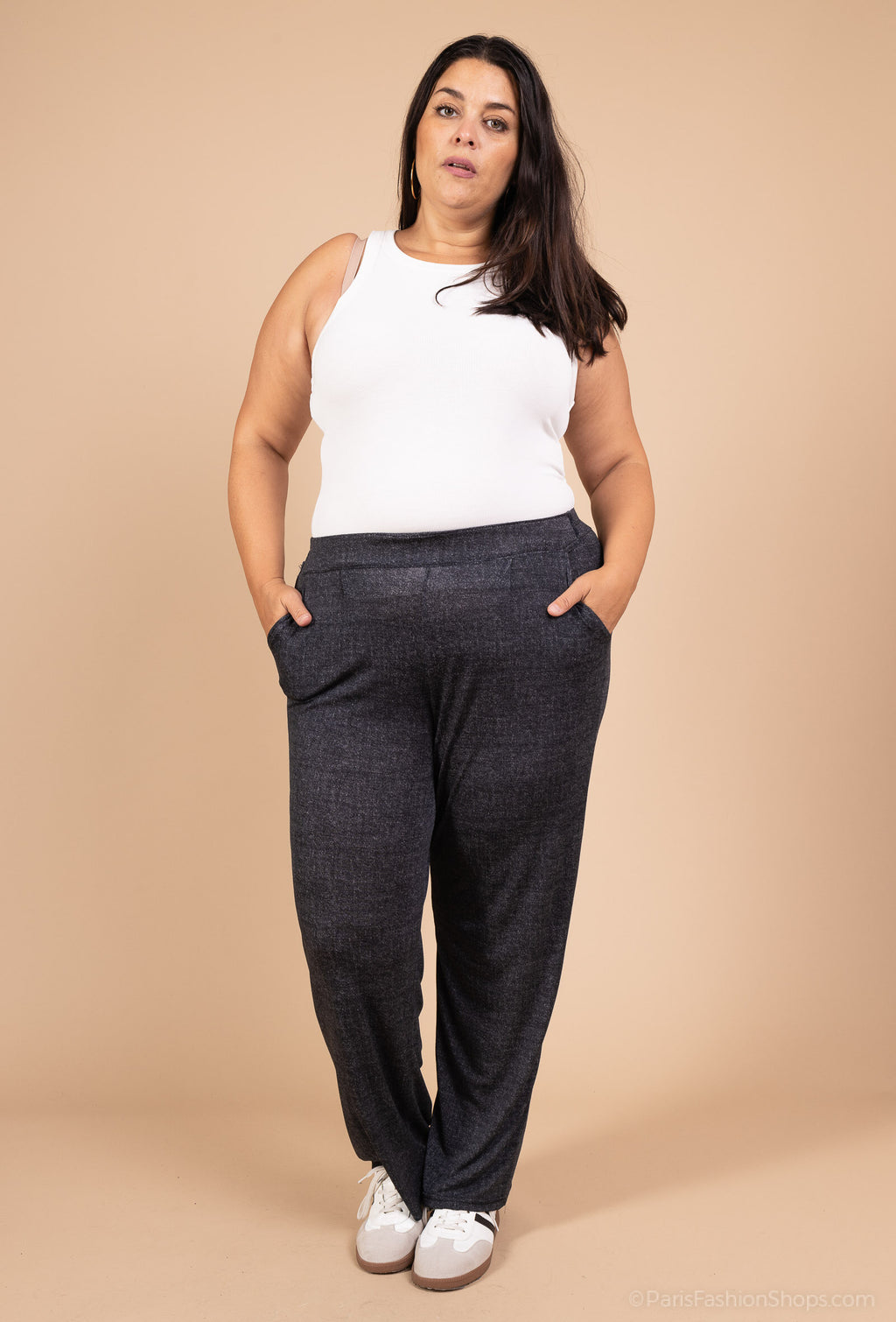 Plus Size Flowy Elastic Pants
