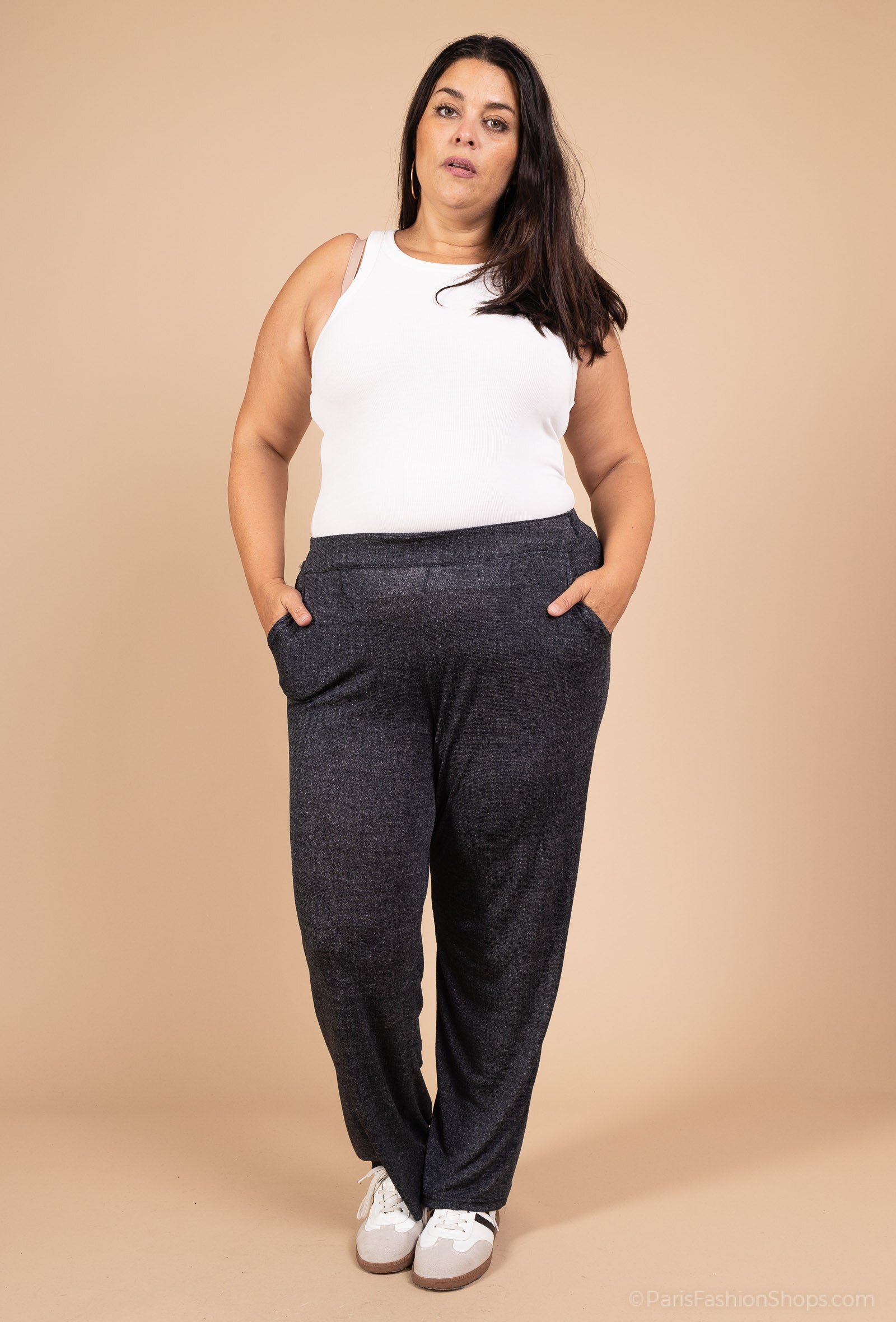 Plus Size Flowy Elastic Pants
