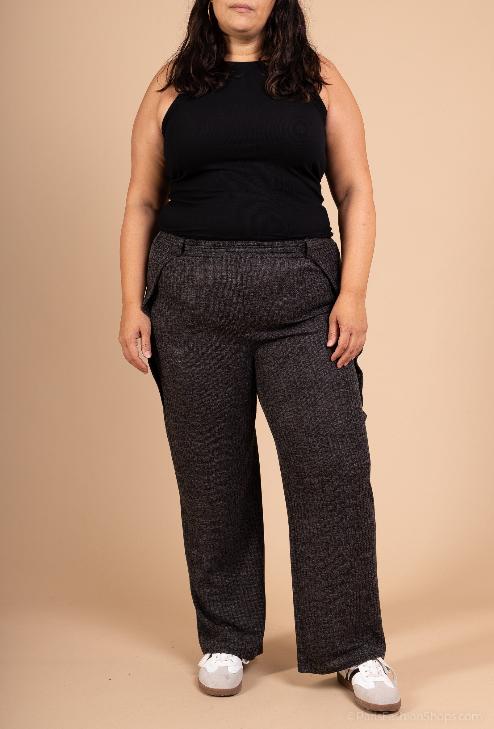 Elegant elastic-waist trousers i Plus Size