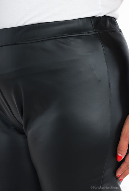 Plus Size Faux Leather Pants