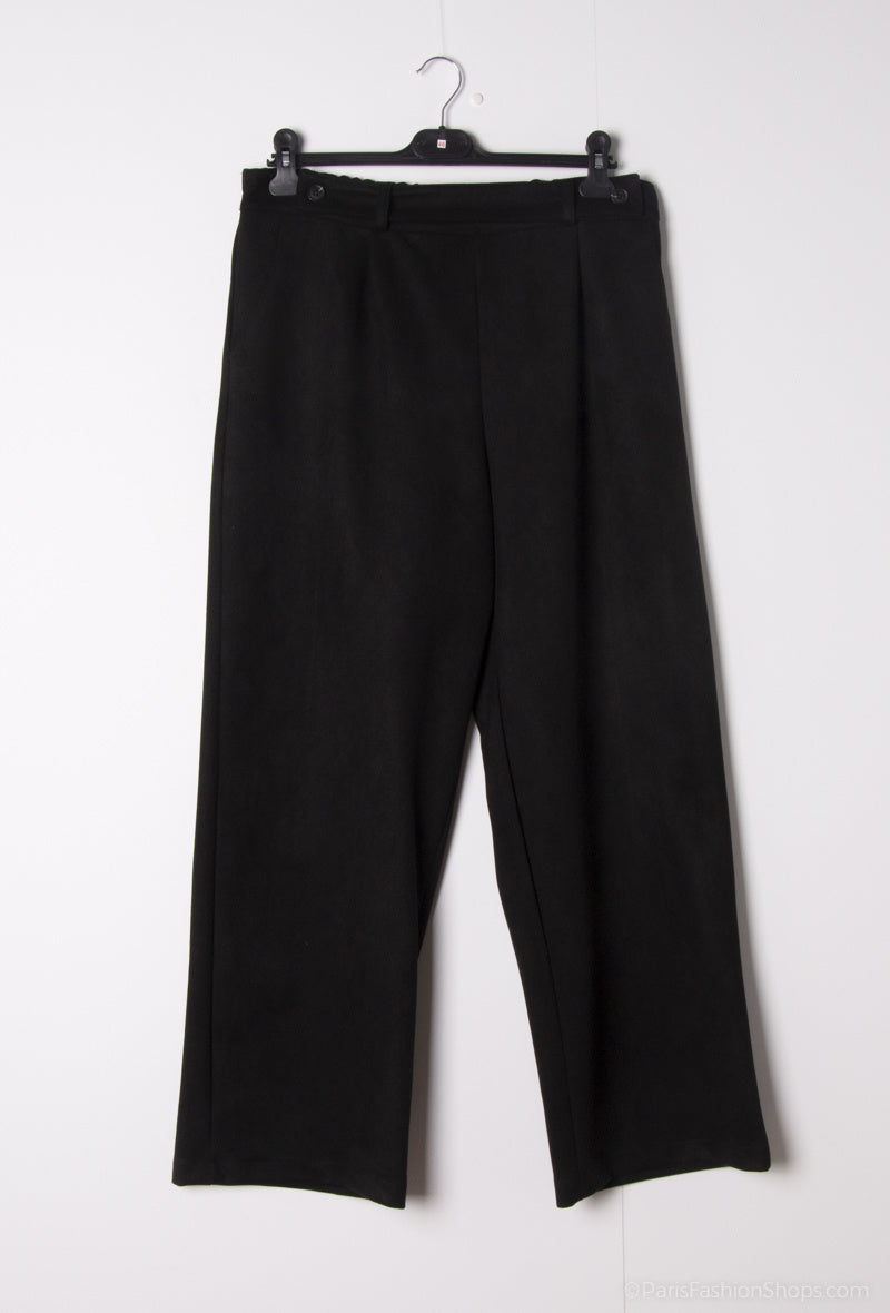 Plus Size Belted Suede Pants