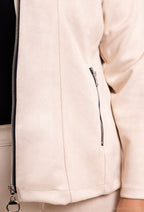 Eleganta fuskmockabukser med dragkedjeficka i Plus Size
