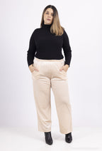 Plus Size Sequined Velvet Trousers